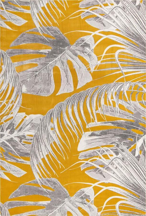 Unique Loom Indoor Rugs - Blossom Beach/Nautical 10x14 Rectangular Rug Yellow