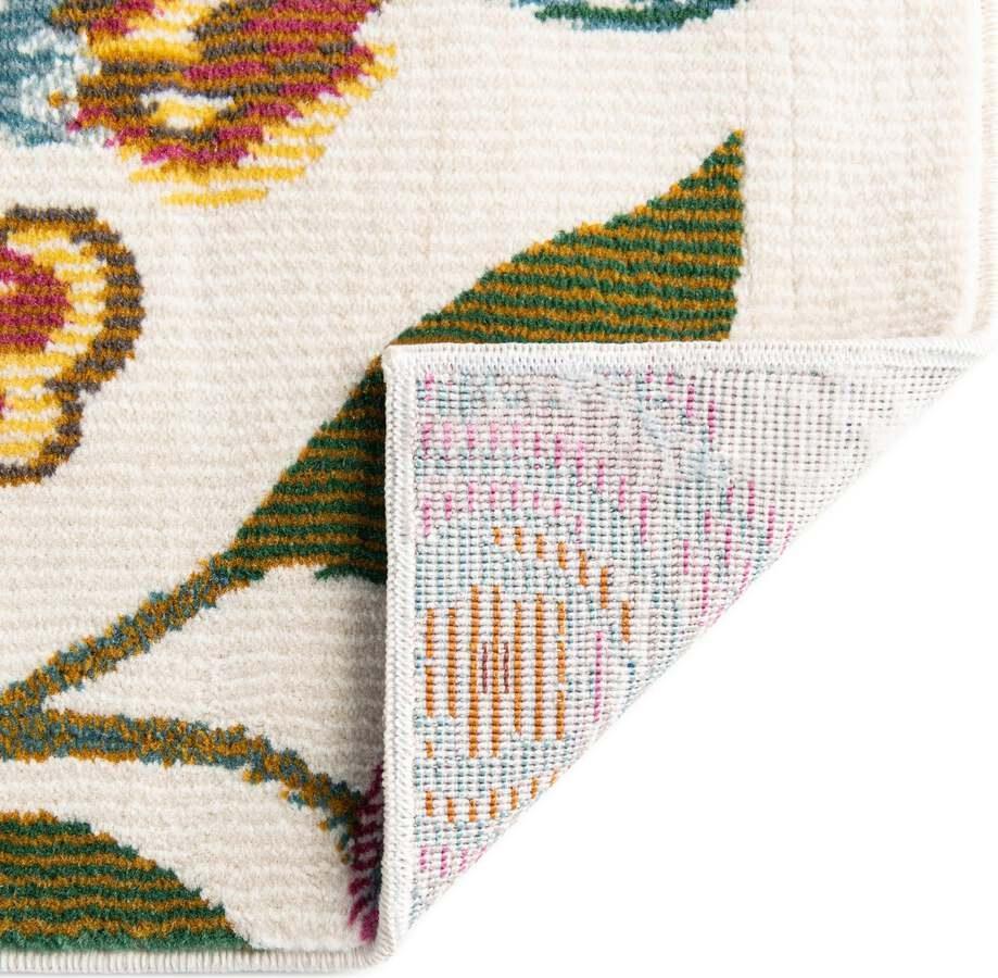 Unique Loom Indoor Rugs - Blossom Floral 10x14 Ivory & Green