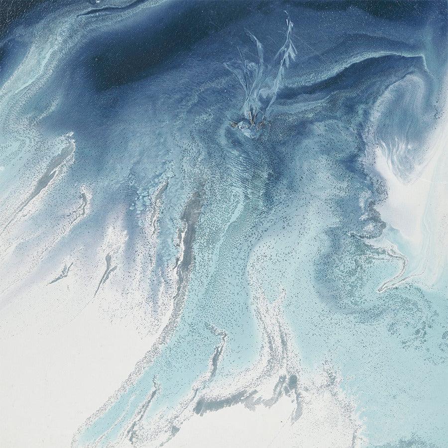Olliix.com Wall Paintings - Blue Lagoon 2 Gel Coat Framed Canvas 2 Piece Set Blue