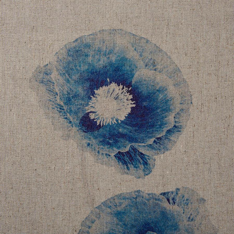 Olliix.com Wall Paintings - Blue Print Botanicals Framed 3 Piece Printed Canvas On Linen Blue