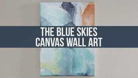 Olliix.com Wall Paintings - Blue Skies Gel Coat Canvas Aqua