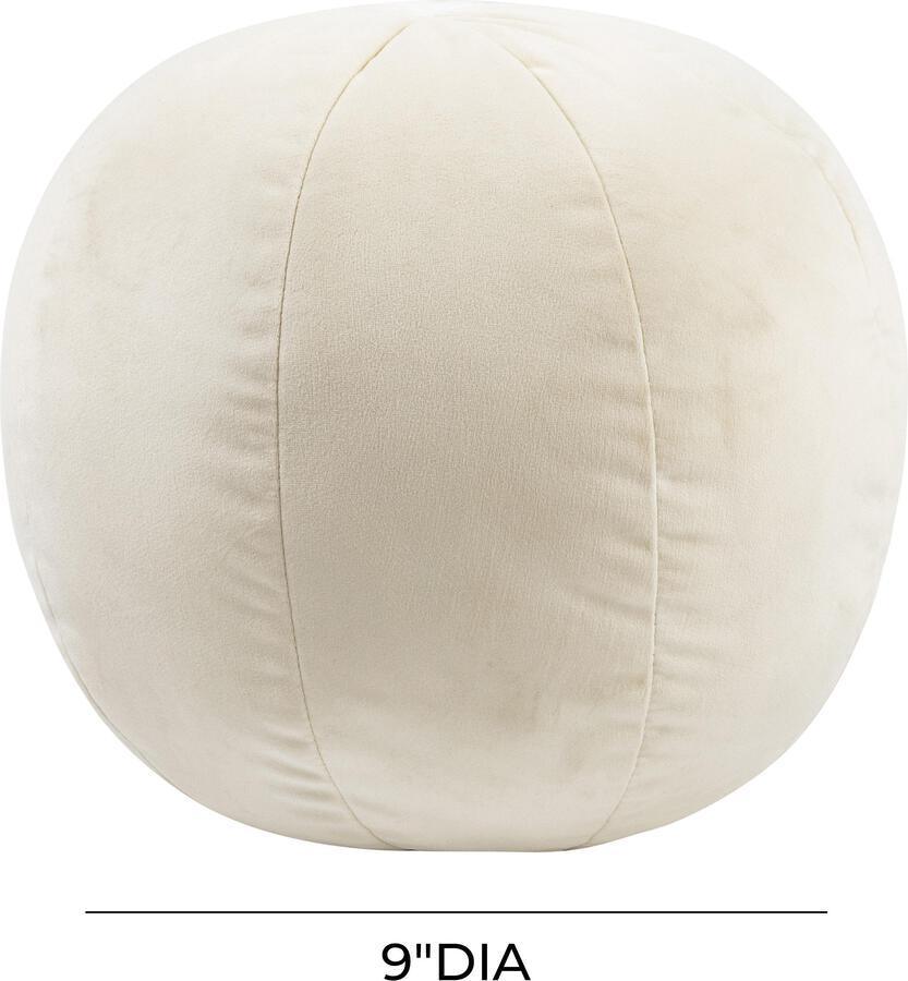 Tov Furniture Pillows & Throws - Boba 9" Cream Velvet Pillow Cream