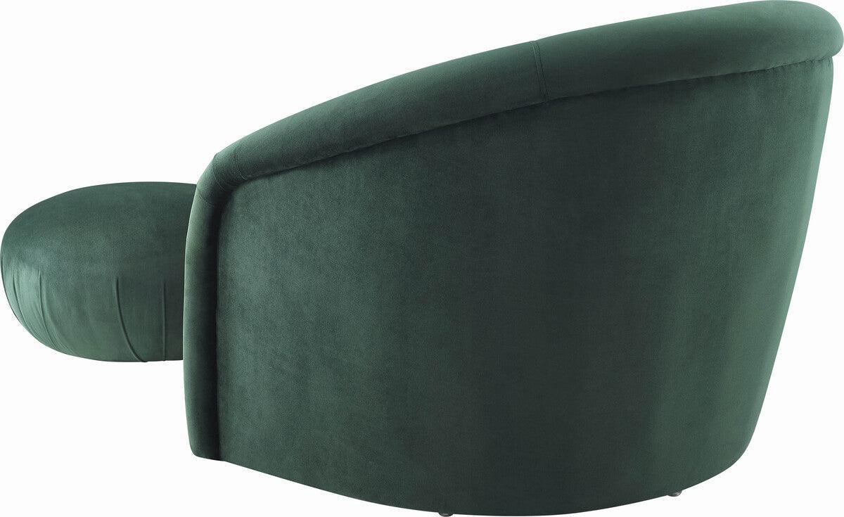 Tov Furniture Living Room Sets - Boboli Forest Green Velvet Chair + Ottoman Set