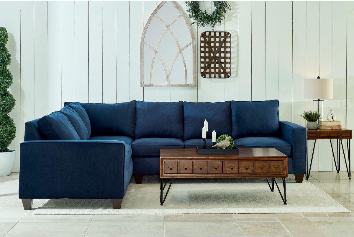 Elements Sectional Sofas - Boha Sectional Set in Jessie Navy Navy