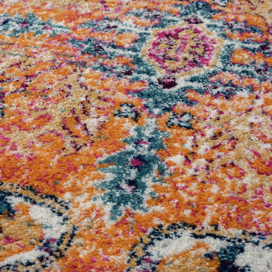 Olliix.com Indoor Rugs - Boho Medallion Woven Area Rug Blue Multi MP35-8056
