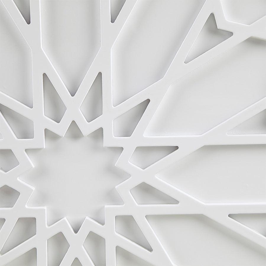 Olliix.com Wall Art - Boho Notion Square Carved Wall Panel Offwhite