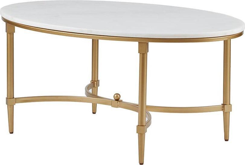 Olliix.com Coffee Tables - Bordeaux Coffee Table White & Gold