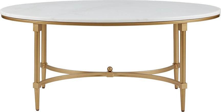 Olliix.com Coffee Tables - Bordeaux Coffee Table White & Gold