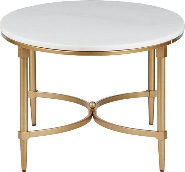 Olliix.com Coffee Tables - Bordeaux Coffee Table White & Gold