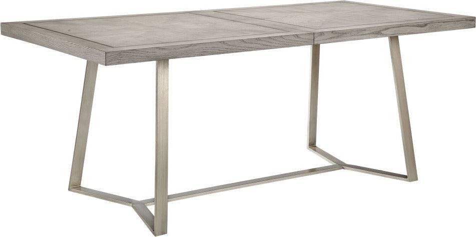 Olliix.com Dining Tables - Boulder Transitional Dining Table 74"W x 36"D x 30"H Light Gray