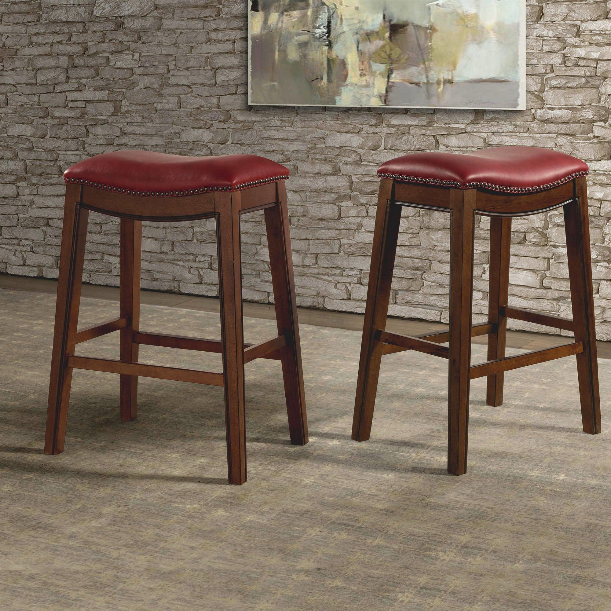 Elements Barstools - Bowen 30" Backless Bar Stool in Red