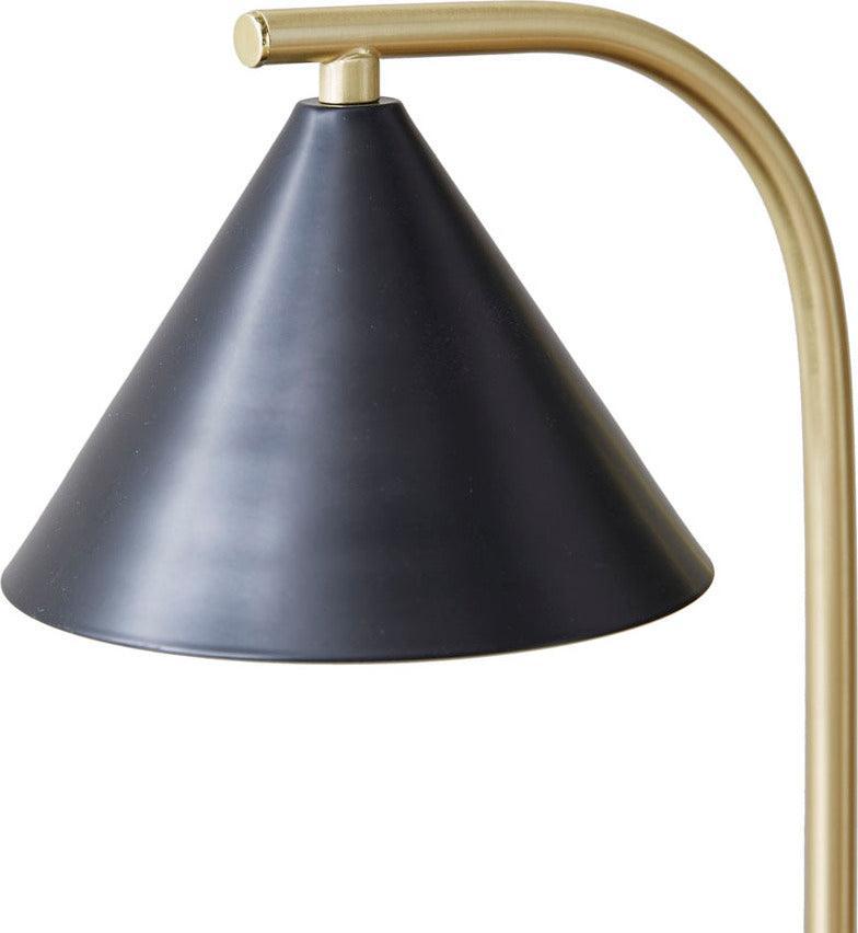 Olliix.com Table Lamps - Bower Table Lamp With Two Lights Black Base & Black Shade