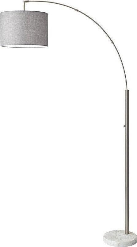 Adesso Floor Lamps - Bowery Arc Floor Lamp Gray & White