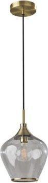 Adesso Ceiling Lights - Bradford Pendant Antique Brass Clear Glass Metal Rim