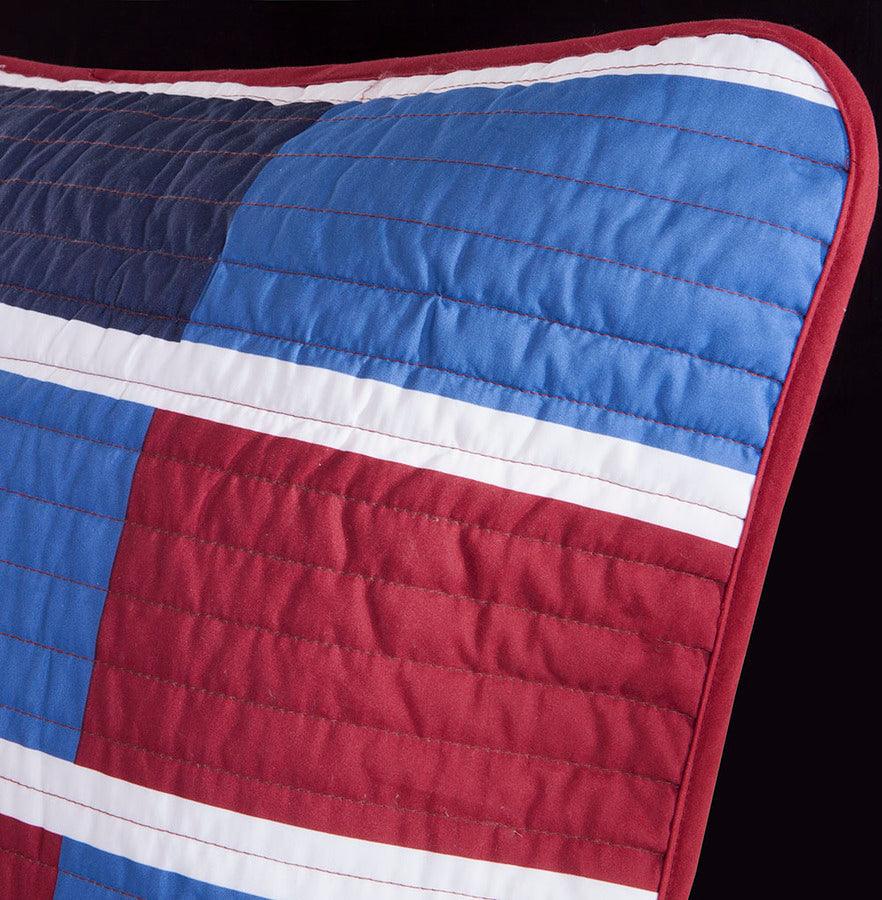 Olliix.com Comforters & Blankets - Bradley Twin/Twin XL Reversible Coverlet Set Navy & Red
