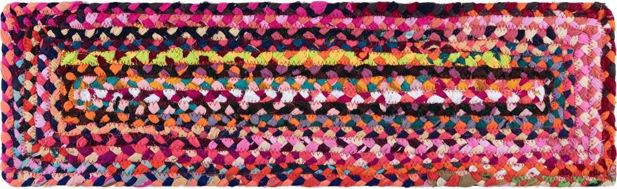 Unique Loom Indoor Rugs - Braided Chindi Comfort 12x16 Rectangular Rug Multi