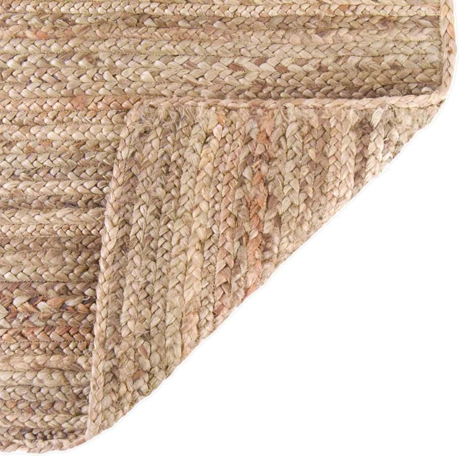 Unique Loom Indoor Rugs - Braided Jute Coastal 10 Ft Square Square Rug Natural