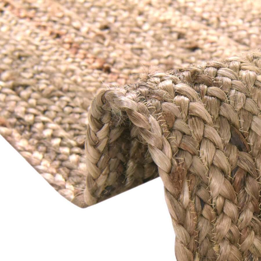 Unique Loom Indoor Rugs - Braided Jute Coastal 10x13 Rectangular Rug Natural