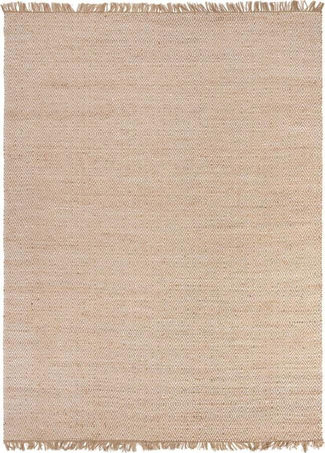 Unique Loom Indoor Rugs - Braided Jute Coastal 12x16 Rectangular Rug Natural/Ivory