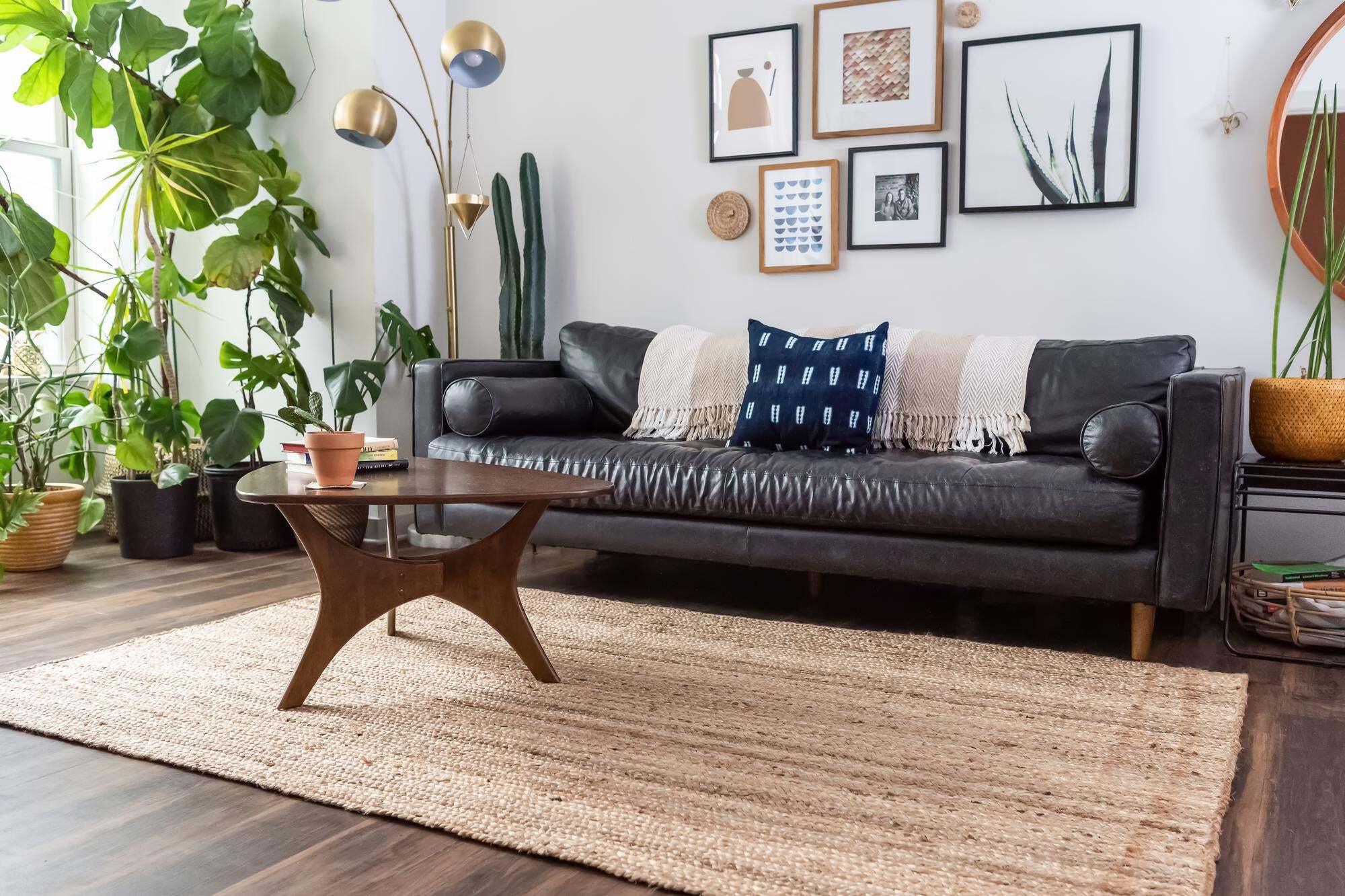 Unique Loom Indoor Rugs - Braided Jute Solid Rectangular 8x10 Rug Natural