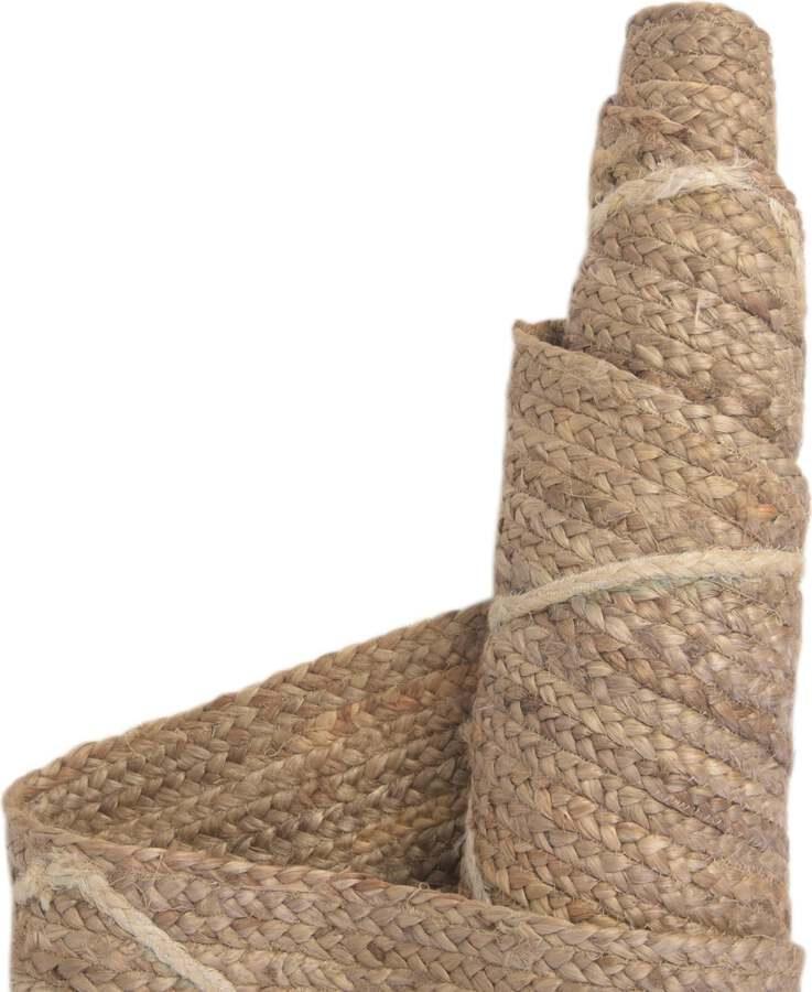 Unique Loom Indoor Rugs - Braided Jute Trellis 8x11 Rectangular Rug Natural/Ivory