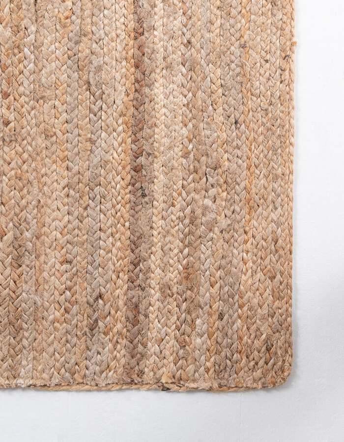 Unique Loom Indoor Rugs - Braided Jute Trellis 9x12 Rectangular Rug Natural