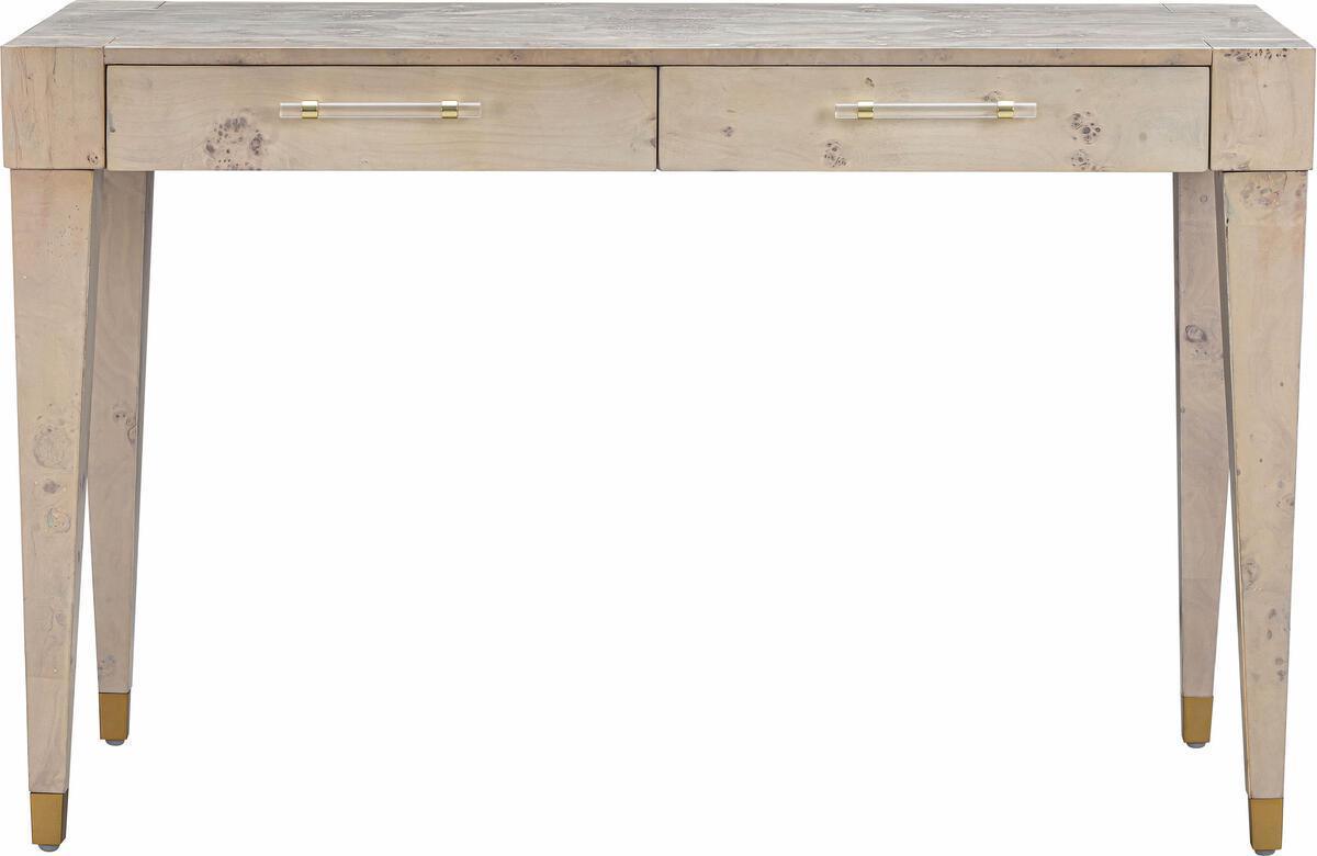 Tov Furniture Desks - Brandyss White Burl Work Desk White