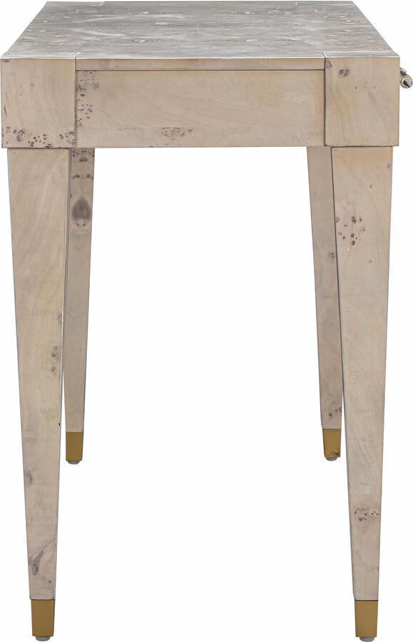 Tov Furniture Desks - Brandyss White Burl Work Desk White