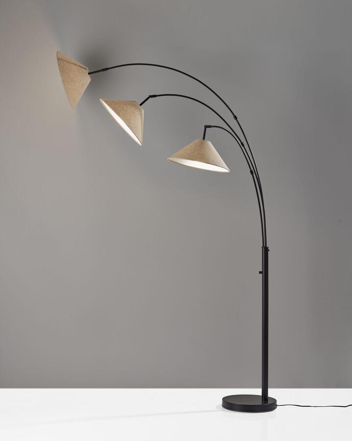 Adesso Floor Lamps - Braxton 3-Arm Arc Lmp-Antq Brz