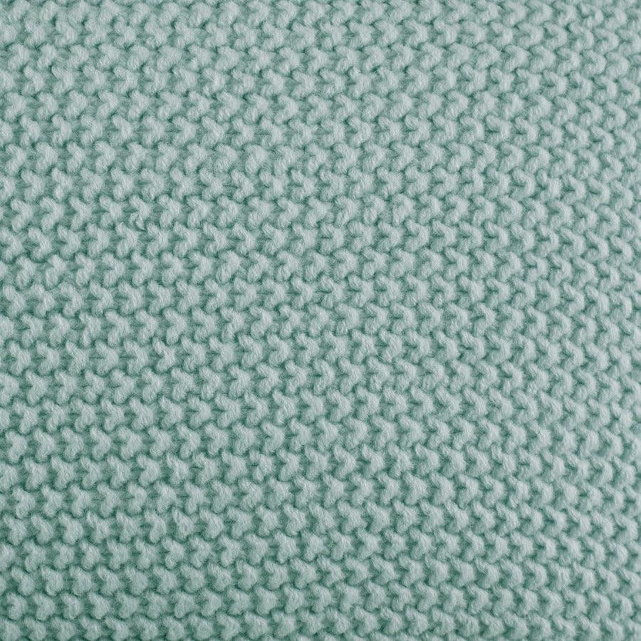 Olliix.com Pillows - Bree Casual Knit Oblong Pillow Cover 12x20" Aqua