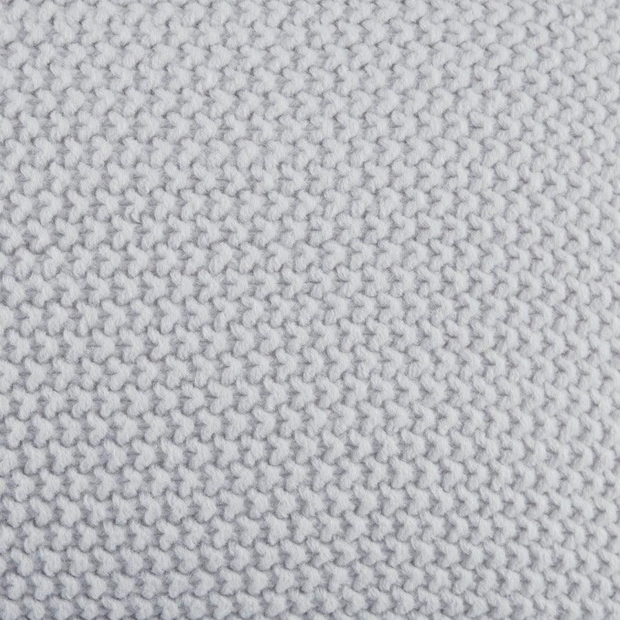 Olliix.com Pillows - Bree Casual Knit Oblong Pillow Cover 12x20" Gray