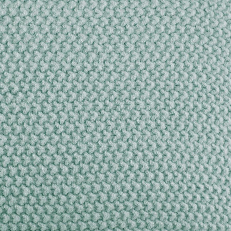 Olliix.com Pillows - Bree Casual Knit Square Pillow Cover 20x20" Aqua
