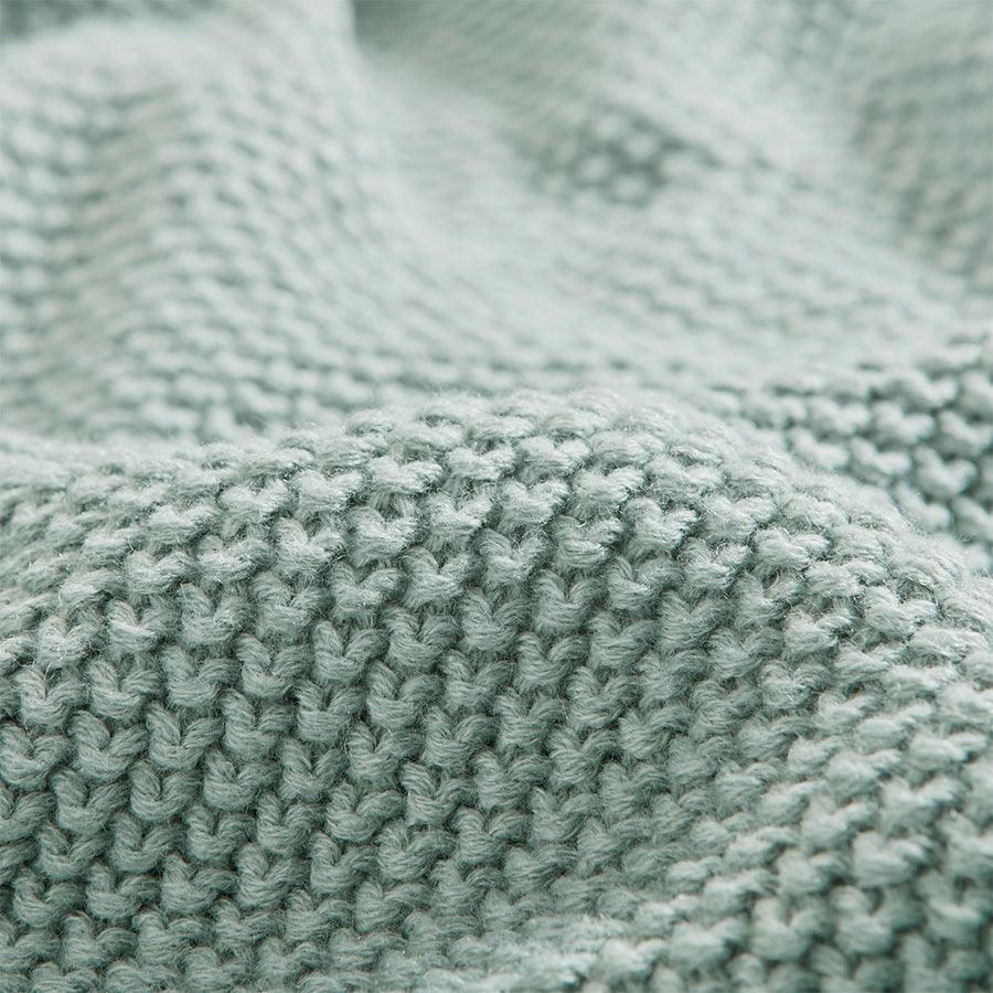 Olliix.com Comforters & Blankets - Bree Mid-Century Knit Blanket Full/Queen Aqua