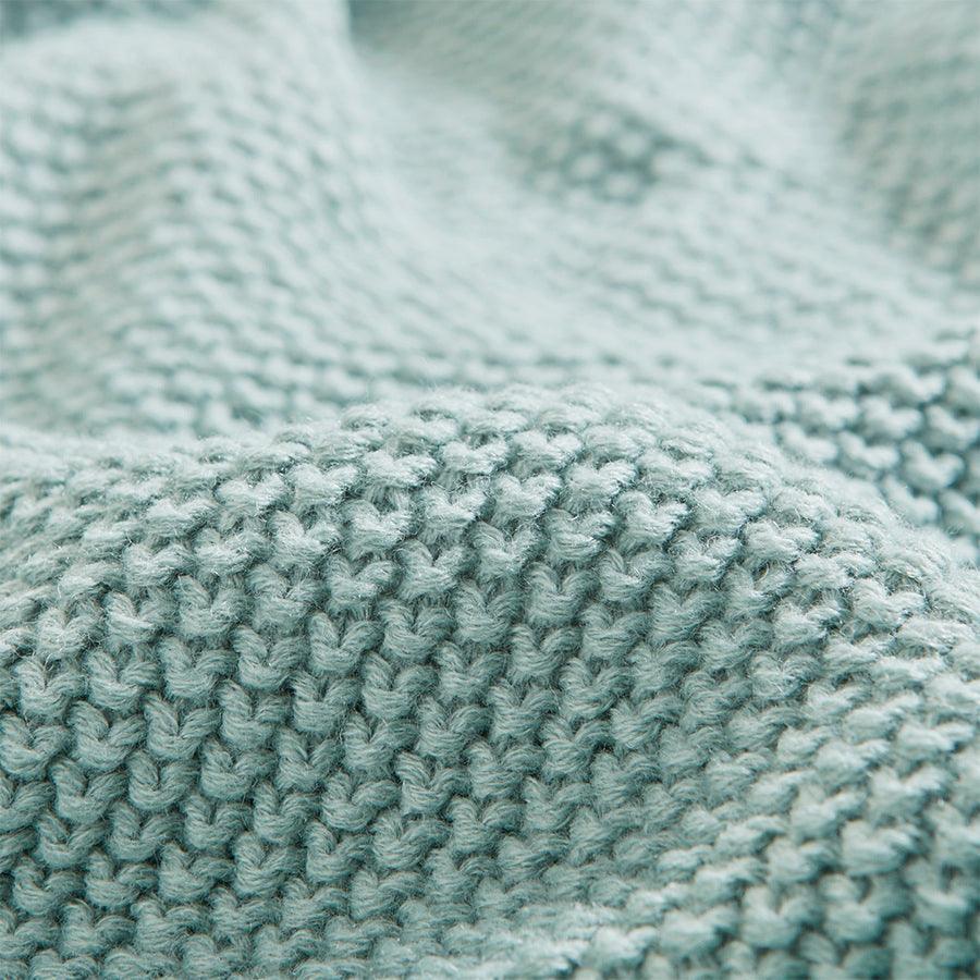 Olliix.com Pillows & Throws - Bree Mid-Century Knit Throw 50x60" Aqua
