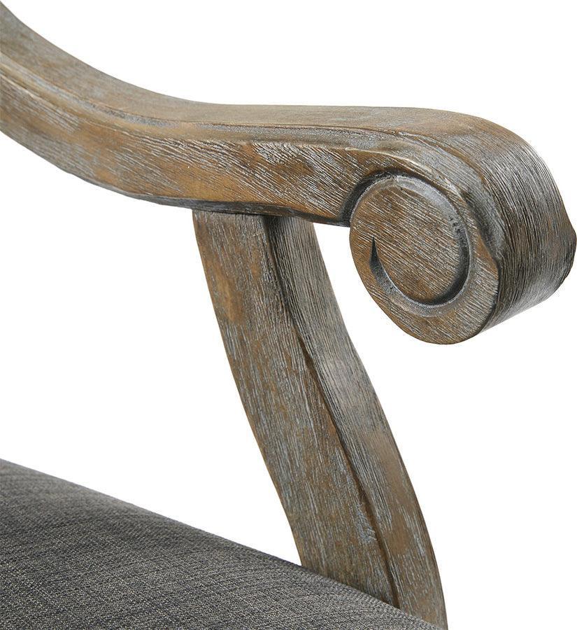 Olliix.com Accent Chairs - Brentwood Exposed Wood Arm Chair Gray