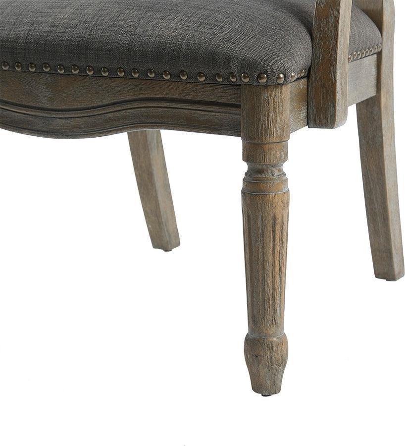 Olliix.com Accent Chairs - Brentwood Exposed Wood Arm Chair Gray