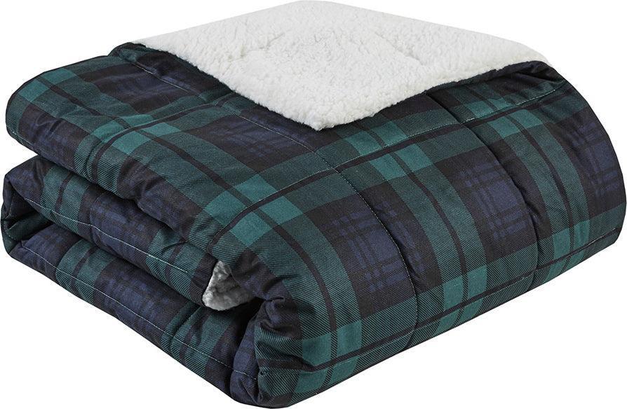 Olliix.com Pillows & Throws - Brewster Casual Softspun Down Alternative Filled Throw 50x70" Blue