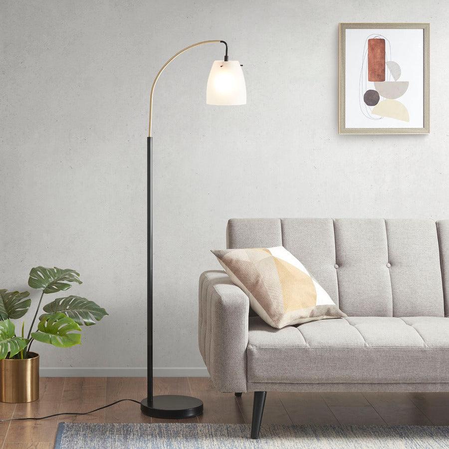 Olliix.com Floor Lamps - Bristol Arched Floor Lamp Matte black