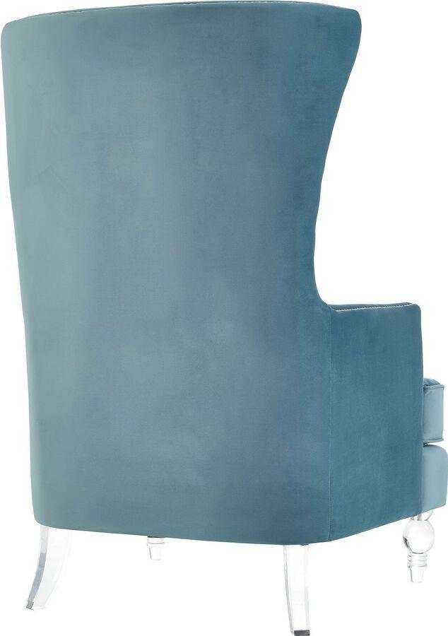 Tov Furniture Accent Chairs - Bristol Sea Blue Tall Chair Transparent & Sea Blue