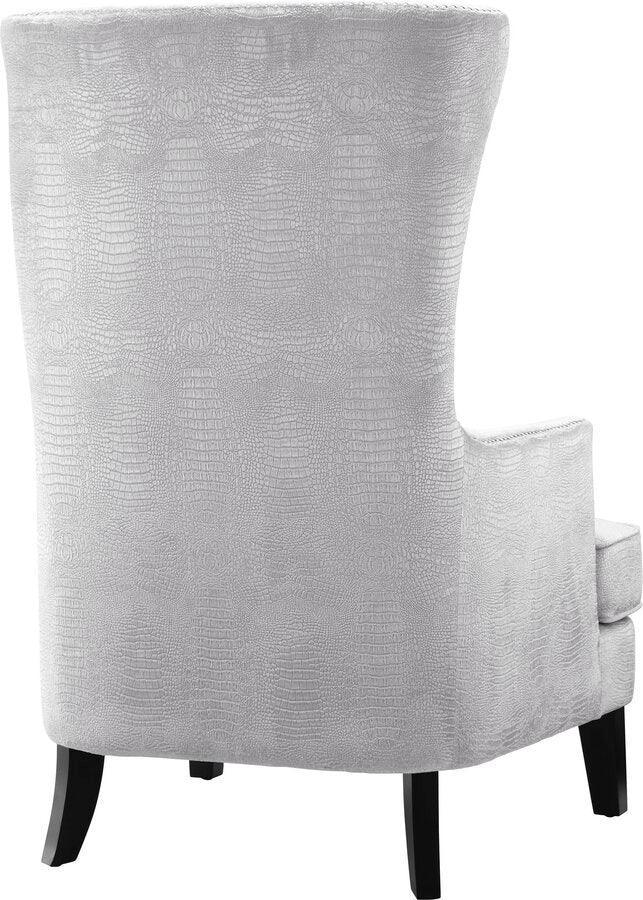 Tov Furniture Accent Chairs - Bristol Silver Croc Tall Chair