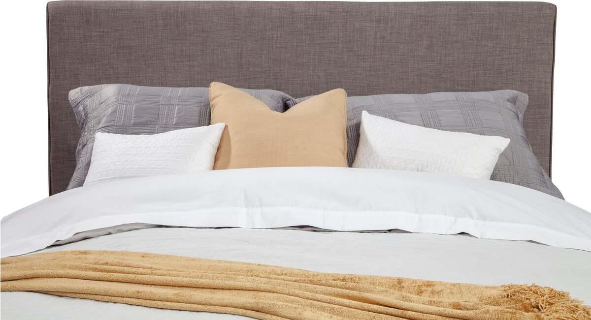 Alpine Furniture Beds - Britney Queen Upholstered Platform Bed, Dark Grey