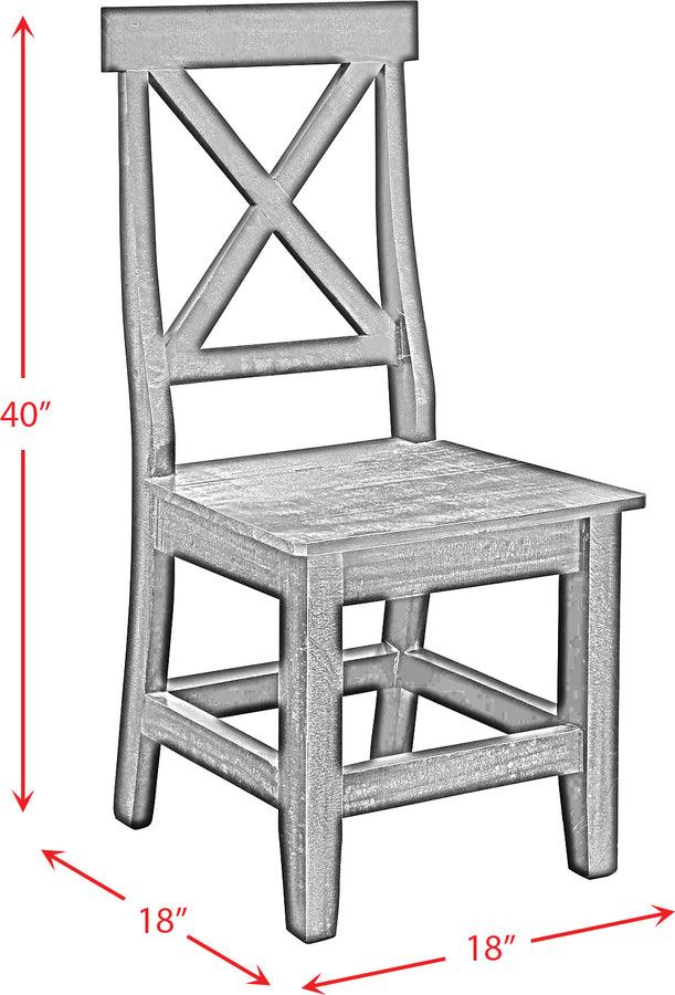 Elements Dining Chairs - Brixton Wooden Side Chair Set in Grey