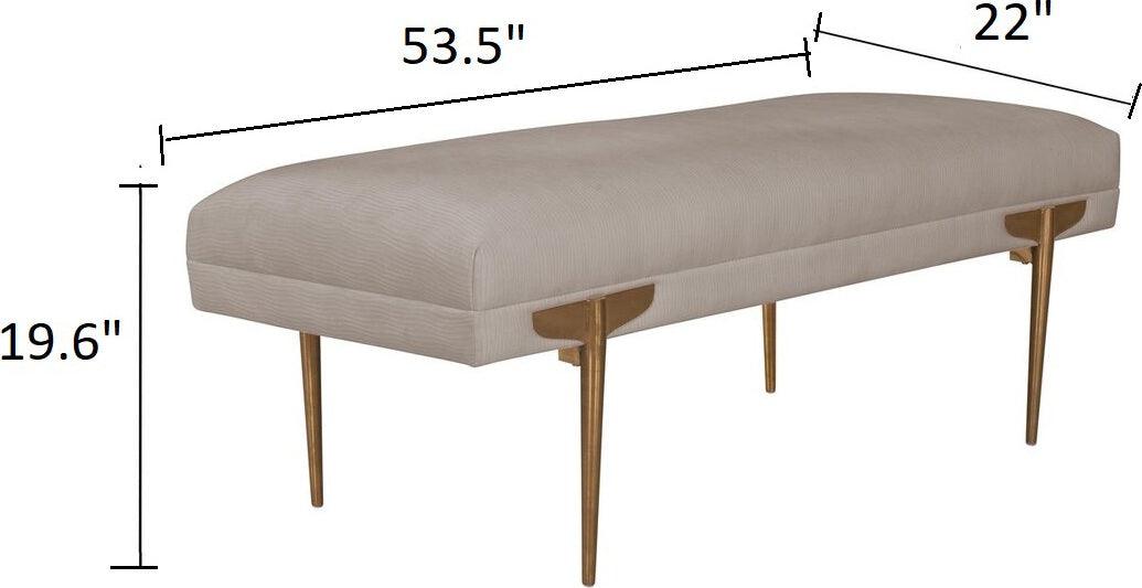 Tov Furniture Benches - Brno Bench Cream