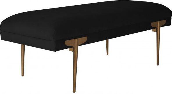 Tov Furniture Benches - Brno Black Velvet Bench