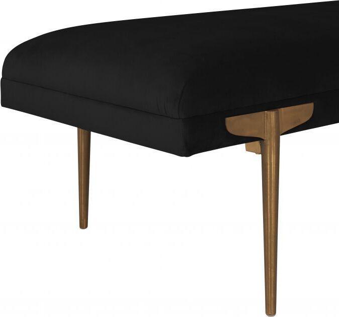 Tov Furniture Benches - Brno Black Velvet Bench