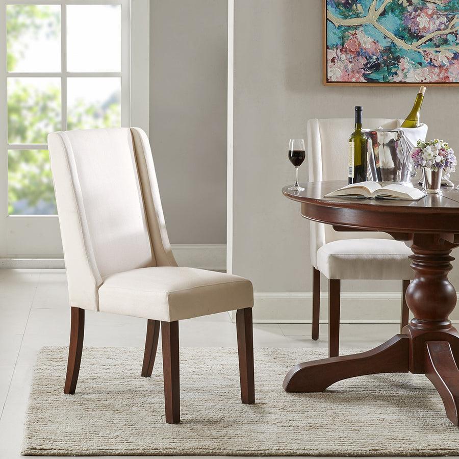Olliix.com Dining Chairs - Brody Modern Wing Dining Chair (Set of 2) 18.5W x 27D x 39.25H" Cream