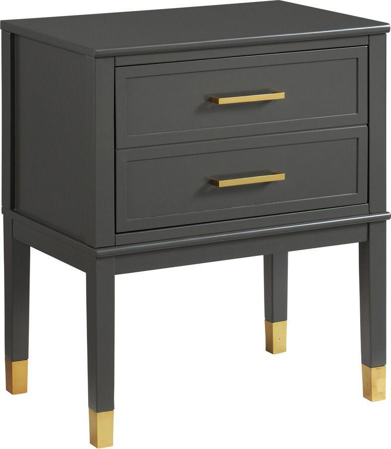 Elements Nightstands & Side Tables - Brody Side Table in Dark Charcoal Dark Charcoal