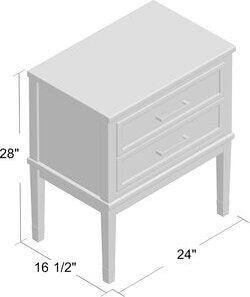 Elements Nightstands & Side Tables - Brody Side Table in White