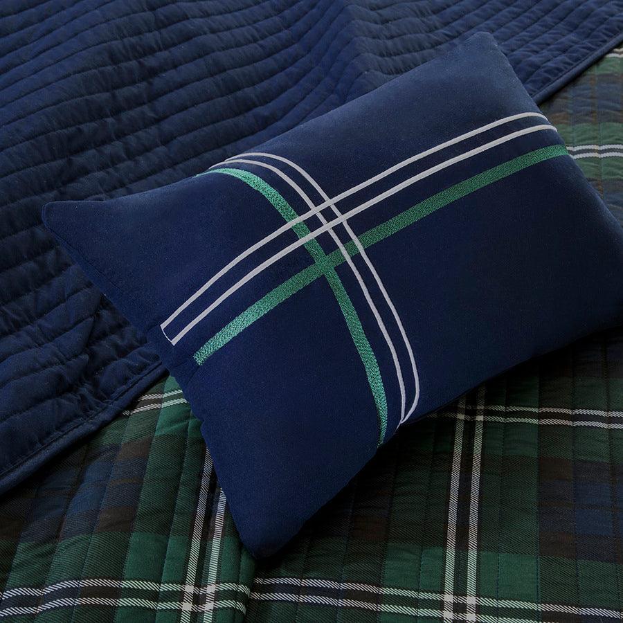 Olliix.com Comforters & Blankets - Brody Twin/Twin XL Reversible Coverlet Set Blue