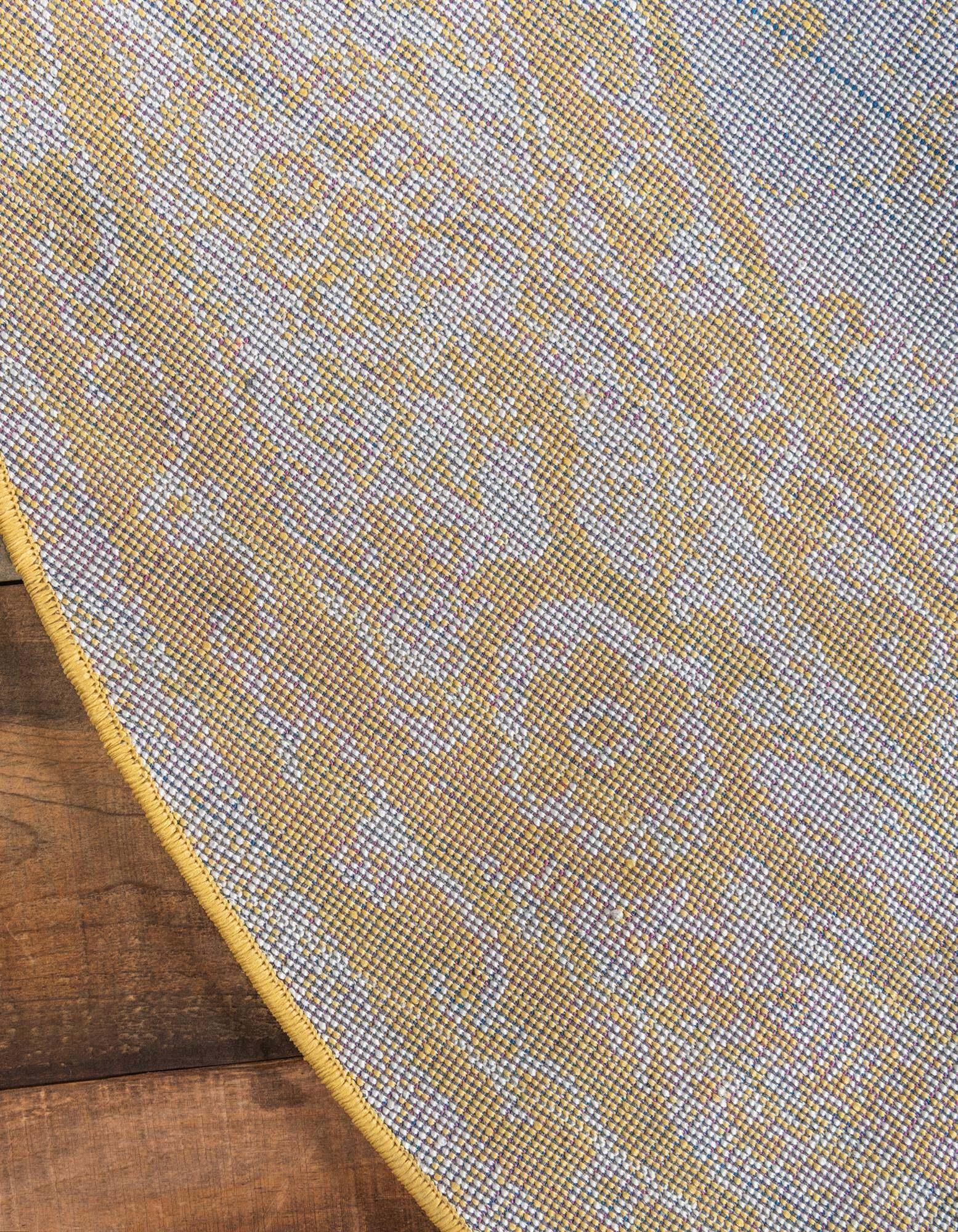 Unique Loom Indoor Rugs - Bromley 5' x 5' Round Rug Yellow